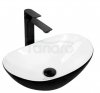 REA - Umywalka Nablatowa ROYAL Mini Black White 